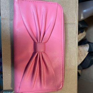Pink wallet clutch